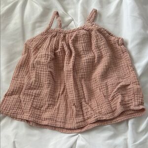 H&M Dusty Rose Gauze Spaghetti Strap Tank